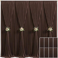 8 Panels Brown Backdrop Curtain for Parties Wedding Wrinkle Free Brown Photo Curtains Backdrop Drapes Fabric Decoration for Birthday Party Baby Shower 40ft(W) x 10ft(H)