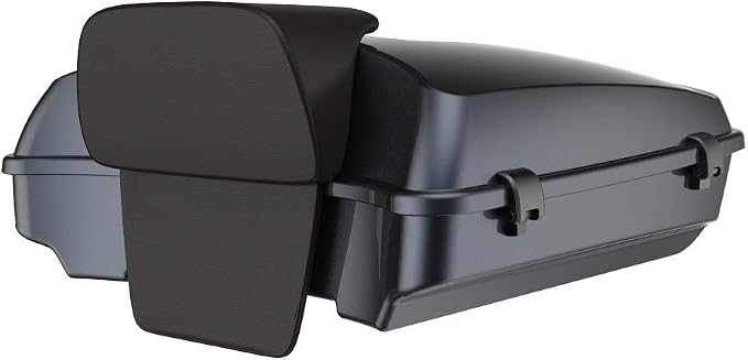 Advanblack Road Glide Tour Trunk Pack Black Tempest Razor Tour Trunk Pack Backrest Pad for '97-'25 Harley Touring Road King Street Glide Electra Glide CVO models
