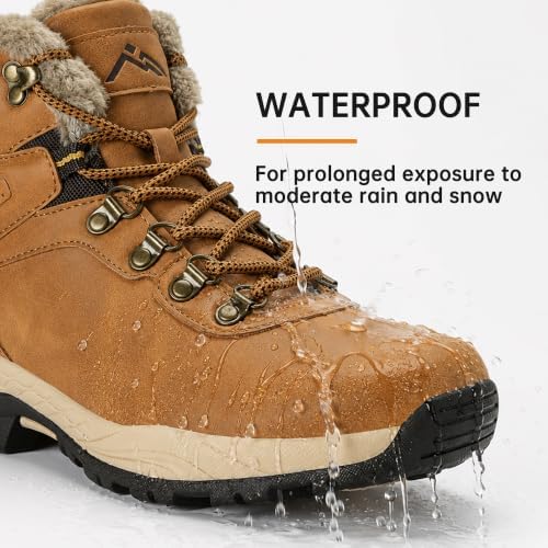 CC-Los Women's Ankle Hiking Winter Snow Boots Faux Fur Lined Warm
