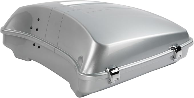 5.5" Razor Motorcycle Trunk W/Latch Key Fit For Harley 2014-2025 Touring CVO Road King Street Glide Electra Glide Ultra Limited Pack Brilliant Silver Pearl