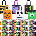 Sweetude 120 Pcs Halloween Tote Bags Bulk Halloween Trick Treat with Handle