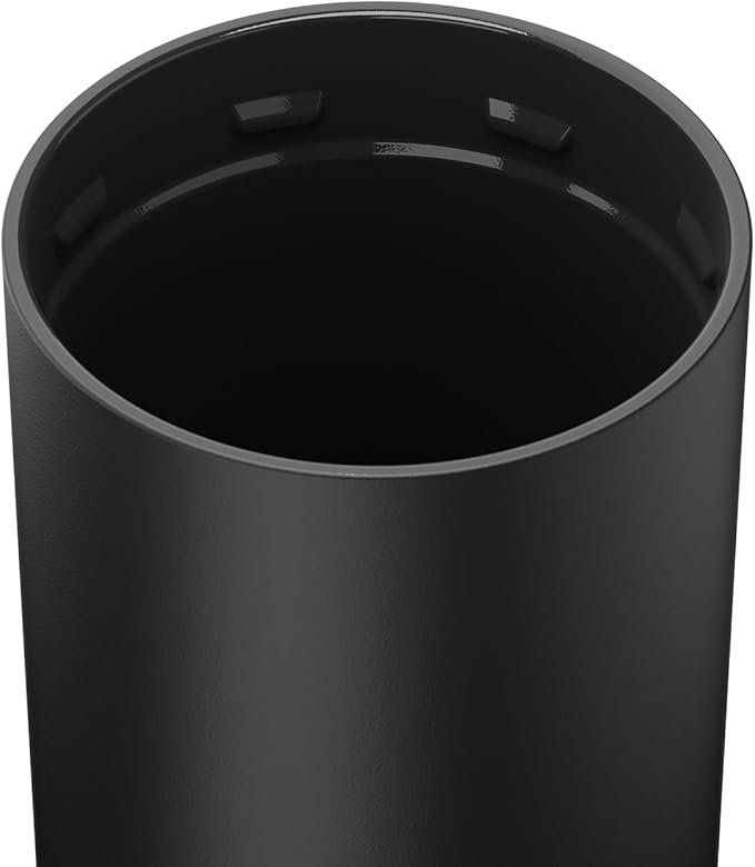 BrüMate Strova 18oz 100% Leakproof Insulated Coffee Mug | Ceramic-Lined Interior | Built-In Silicone Sleeve for Travel | Locking Flip Lid (Matte Black)