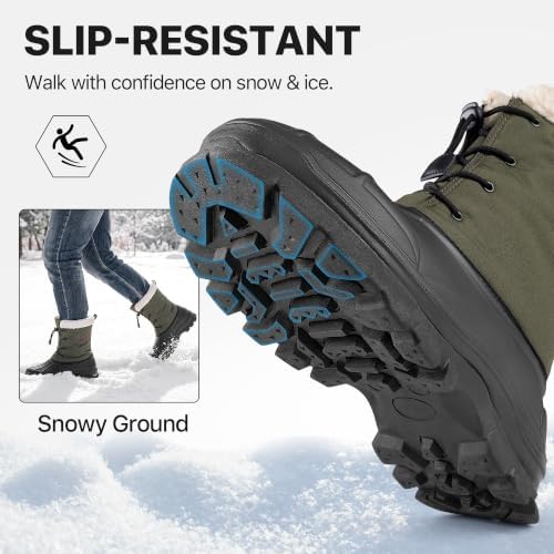 Snow Boots for Men Waterproof Lightweight Winter Men's Snow Boots