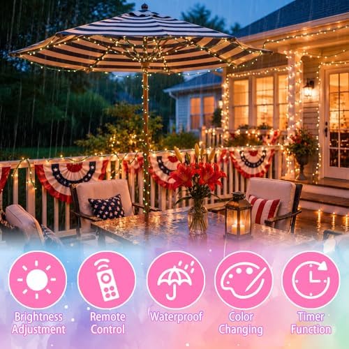 Lovelite 400 LED Christmas Fairy Lights,131 FT 35 Colors Changing String Lights with Remote Green Wire, Waterproof Fairy Light Plug in for Xmas Tree Holiday Party Bedroom Wedding Indoor Outdoor Decor