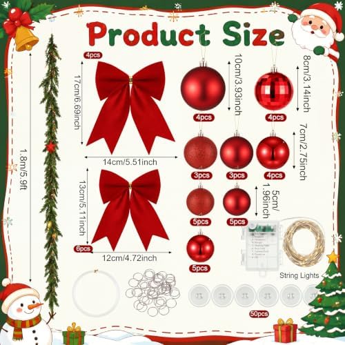 Flutesan 161 Pcs Christmas Hallway Ceiling Decor Kit, LED Lights Garland
