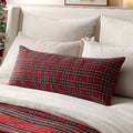 MIULEE Christmas Plaid Pillow Cover Scottish Tartan 14x36 Red