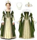 Relibeauty Queen Elizabeth Costume for Girls Dress Renaissance Medieval