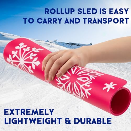 Leyndo 54" Snow Sled for Adults Roll up Mat
