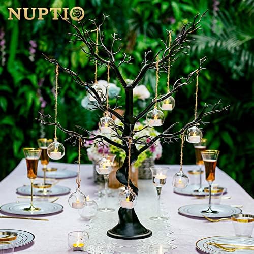 NUPTIO Black Ornament Tree, 30 Inch Artificial Halloween Branch, 2 Pcs