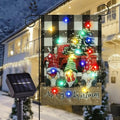 Lighted Christmas Gnomes Garden Flag Outdoor Decor, 12x18 In