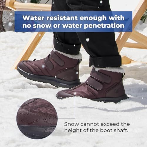FitVille Mens Extra Wide Snow Boots Outdoor Mens Winter Wide Boots, Lightweight Wide Width Mens Winter Boots Waterproof Insulated V3