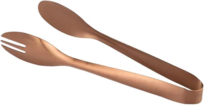 Stainless Steel Serving Tongs, Elegant Table Tongs for Dining (Matte Rose Gold)