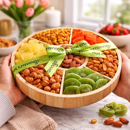 NUT CRAVINGS - Dried Fruit & Mixed Nuts Gift Basket (7 Assortments)