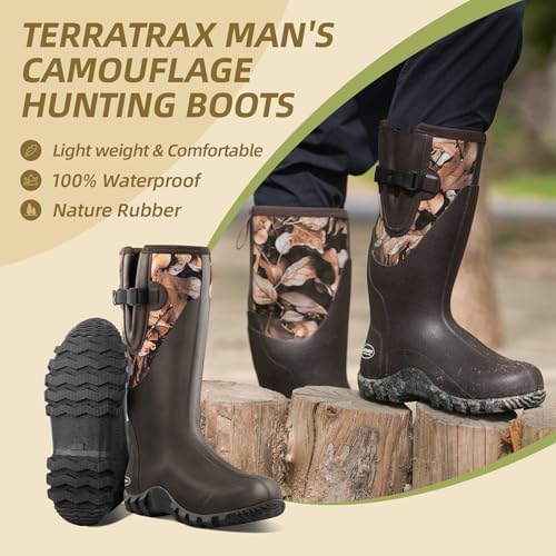 Men's Waterproof Rubber Mud Boots, 6mm Neoprene