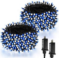 2 Pack 200 LED Christmas Lights 13 Modes Extendable Christmas Tree Lights
