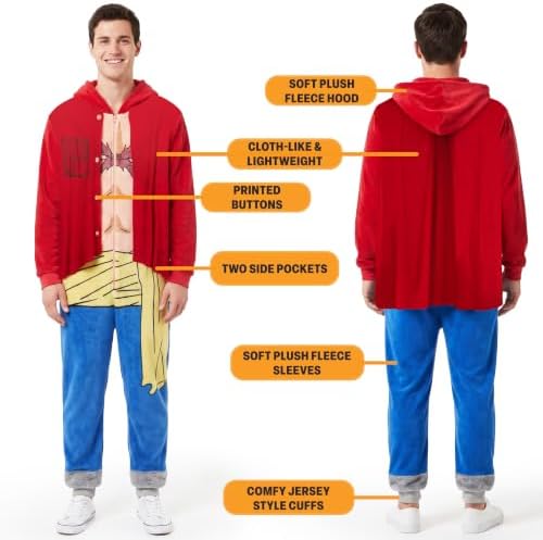 Get Trend Pokemon Anime | One-Piece Pajamas for Men Teens, S-2XL