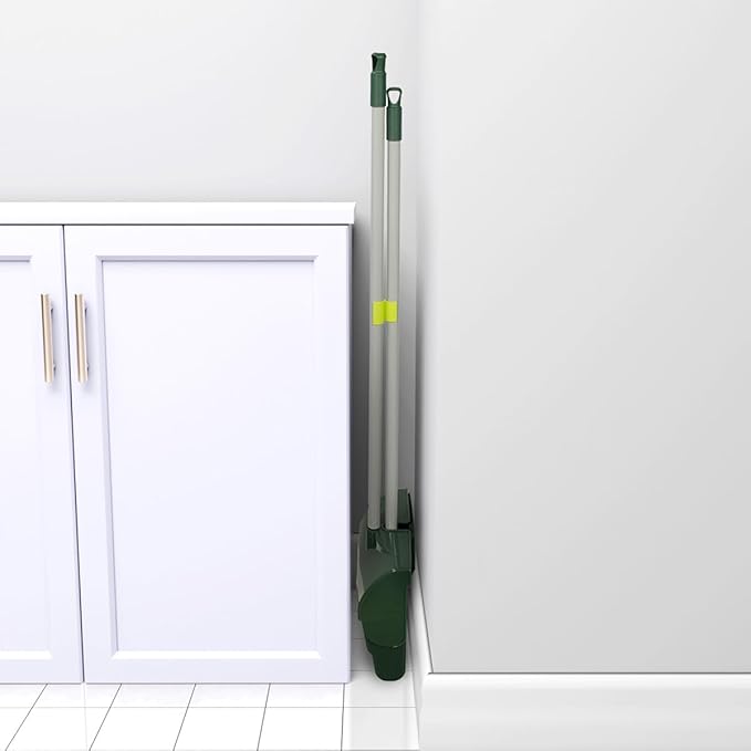 Pine-Sol Broom and Dustpan Set for Home - Both Indoor, Outdoor and Wet or Dry Use – Upright Standing Combo with Adjustable Handle for Comfort (Pack of 2)