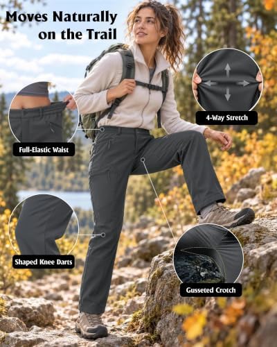 Women's Fleece-Lined Softshell Hiking Pants