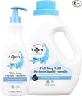 AspenClean | Dish Soap & Refill | Unscented | Liquid Dishwashing Detergent Soap | Non - Toxic | 100% Natural | EWG Verified | 64 fl oz - Refills Over 3.5 Standard Soap Bottles