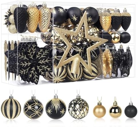 SHareconn 106 PCS Christmas Ball Ornaments for Christmas Tree Decorations