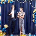 10x10 Navy Blue Backdrop Curtain for Parties Wrinkle Free Photo Curtains Backdrop Drapes Fabric Decoration for Wedding Birthday Party Baby Shower 5ft x 10ft,2 Panels