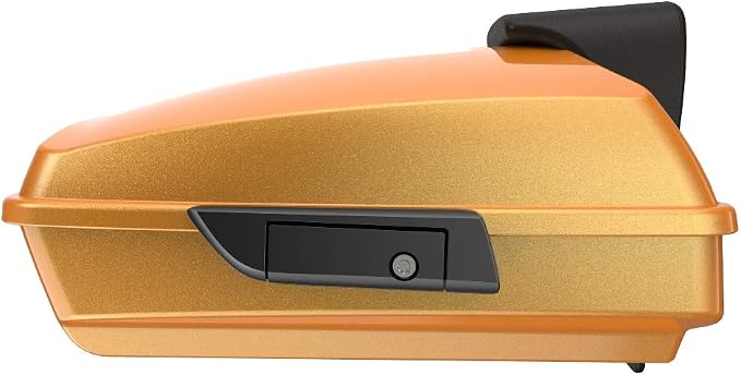 Advanblack Road Glide Tour Trunk Pack Hard Candy Gold Flake Razor Tour Trunk Pack Backrest Pad for '97-'25 Harley Touring Road King Street Glide Electra Glide CVO models