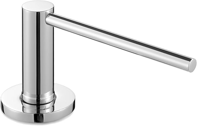 Improved Chrome Kitchen Sink Soap Dispenser - Stainless Steel Countertop Soap Dispenser – Best Choice for Dispensing Liquid & Gel Soap, Hand Lotion