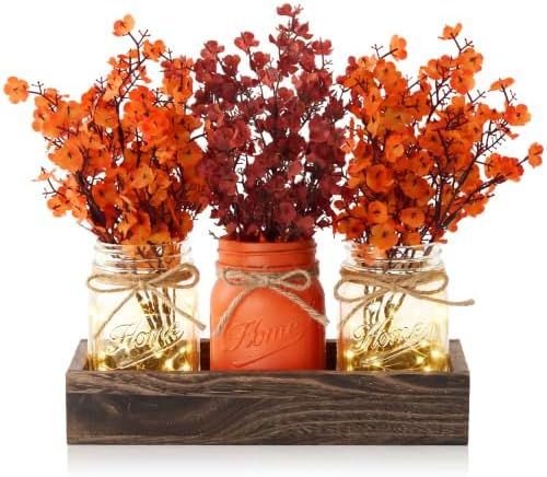 Fall Thanksgiving Table Centerpiece, Farmhouse Table Kitchen Decor for Home