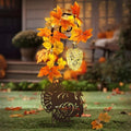 Thanksgiving Decorations Outdoor,Metal Turkey Solar Lights Garden Stakes
