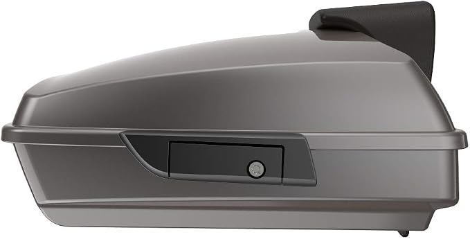 Advanblack Road Glide Tour Trunk Pack Billet Silver Razor Tour Trunk Pack Backrest Pad for '97-'25 Harley Touring Road King Street Glide Electra Glide CVO models