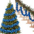 Silipull 5 Pcs 2.3 ft Large Christmas Ball Garland Ornaments, Blue