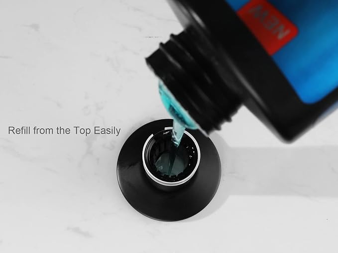 AguaStella ASF026MB Built in Soap Dispenser for Kitchen Sink Matte Black with Soap Bottle Countertop Pump