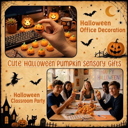 Thenshop 60 Pcs Halloween Christian Pumpkin Trick or Treat Party Favors