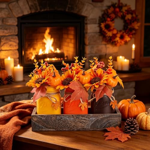 Fall Thanksgiving Table Decor, Farmhouse Centerpieces for Tables