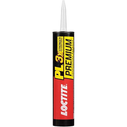 Loctite PL Premium Polyurethane Construction Adhesive, 10 fl oz Cartridge, 1 Pack - Versatile Construction Glue for Wood, Concrete, Stone, Metal & More