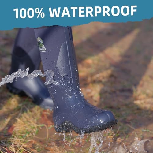 Men's Waterproof Rubber Mud Boots, 6mm Neoprene