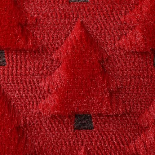 Allorry Christmas Pillow Covers 20x20 inch Set of 2 Christmas Decorations Soft Plush Faux Fur Wool Red Christmas Tree Throw Pillow Cases Winter Holiday Decor for Sofa Living Room PT002B20