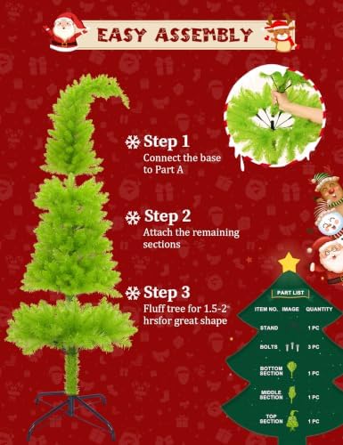 Christmas Tree 6FT, Whimsical Bendable Artificial Tree