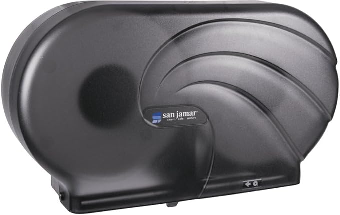 SJMR4090TBK - San Jamar Oceans Twin 9amp;quot; JBT Toilet Tissue Dispenser