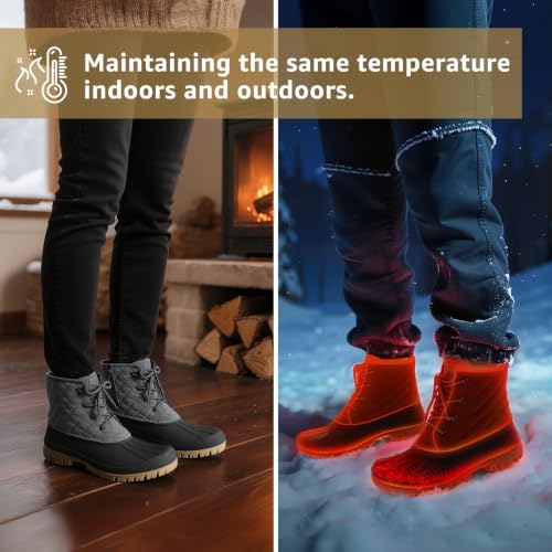 STQ Duck Boots for Women Waterproof Winter Boots Insulated Snow Boots