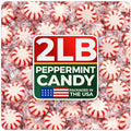 Cambie Peppermint Candy - 2 lbs of Hard Candy Individually Wrapped Mints 150 pieces - Perfect For After Dinner Mints, For Home Restaurant or Office Candy, Bright Red & White Swirl