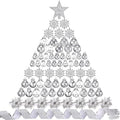 Jenaai Silver 74 Pcs Christmas Ball Ornaments Tree Decorations