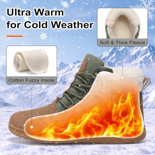 BARERUN Womens Waterproof Winter Snow Boots Lightweight Warm Ankle Booties