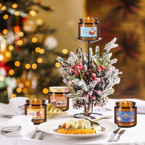 12 Pack Christmas Scented Candle Gift Set, Jar Candle Set (3.5 oz)
