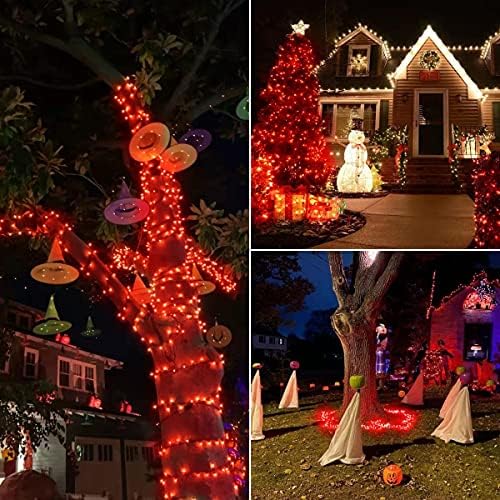 OZS Connectable 2-Pack 164Ft 400LED Christmas String Lights, Red
