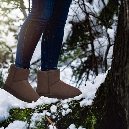 DKSUKO Women's Classic Waterproof Snow Boots Winter Boots