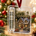 Crystal Christmas Cash Gift Holder Ornament Clear Acrylic Money Decor，A12