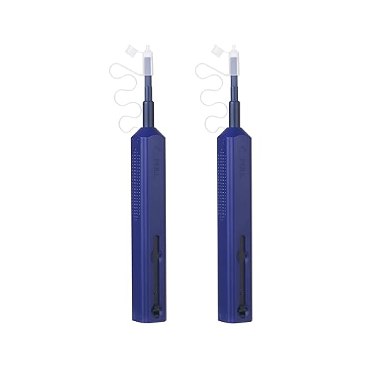 Xunsomten- 2 PCS Fiber Optic Cleaner Pen, LC/MU 1.25mm Ferrules Fiber Cleaning Pen Connector Clean, More Than 800+ Times, Fiber End Face Cleaner Tools, Includes Dust Caps