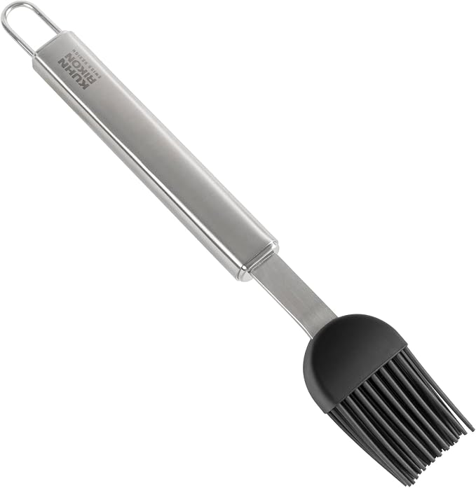 Kuhn Rikon Essential Basting Brush – Flexible Silicone Bristles for Even Coating of Oils, Sauces & Marinades – Comfortable Grip