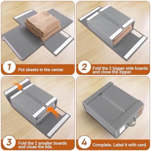 StorageTastic Bed Sheet Closet Organizers and Storage Under Bed Storage